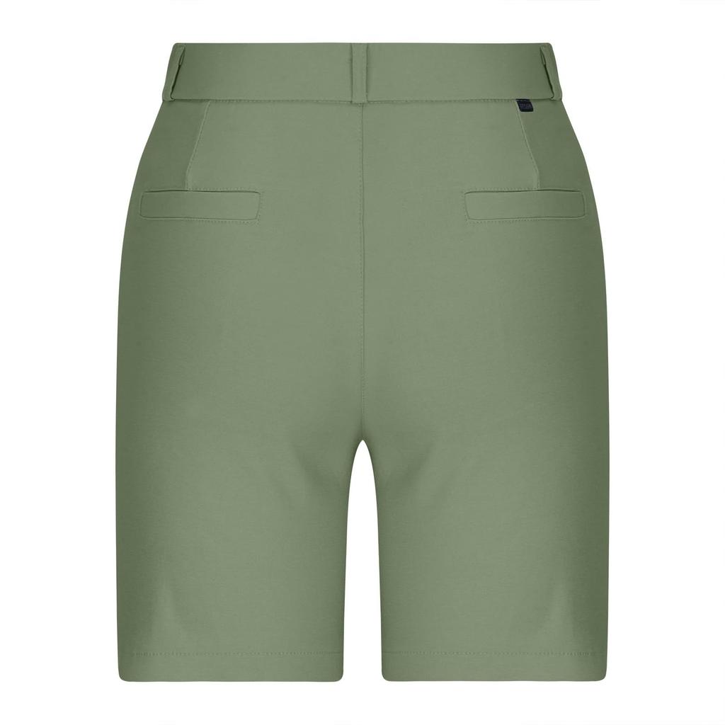 Women's Casual Stretch Chino Shorts with Pockets, Comfortable Mid-Rise Summer Shorts for Everyday Wear Rust Color