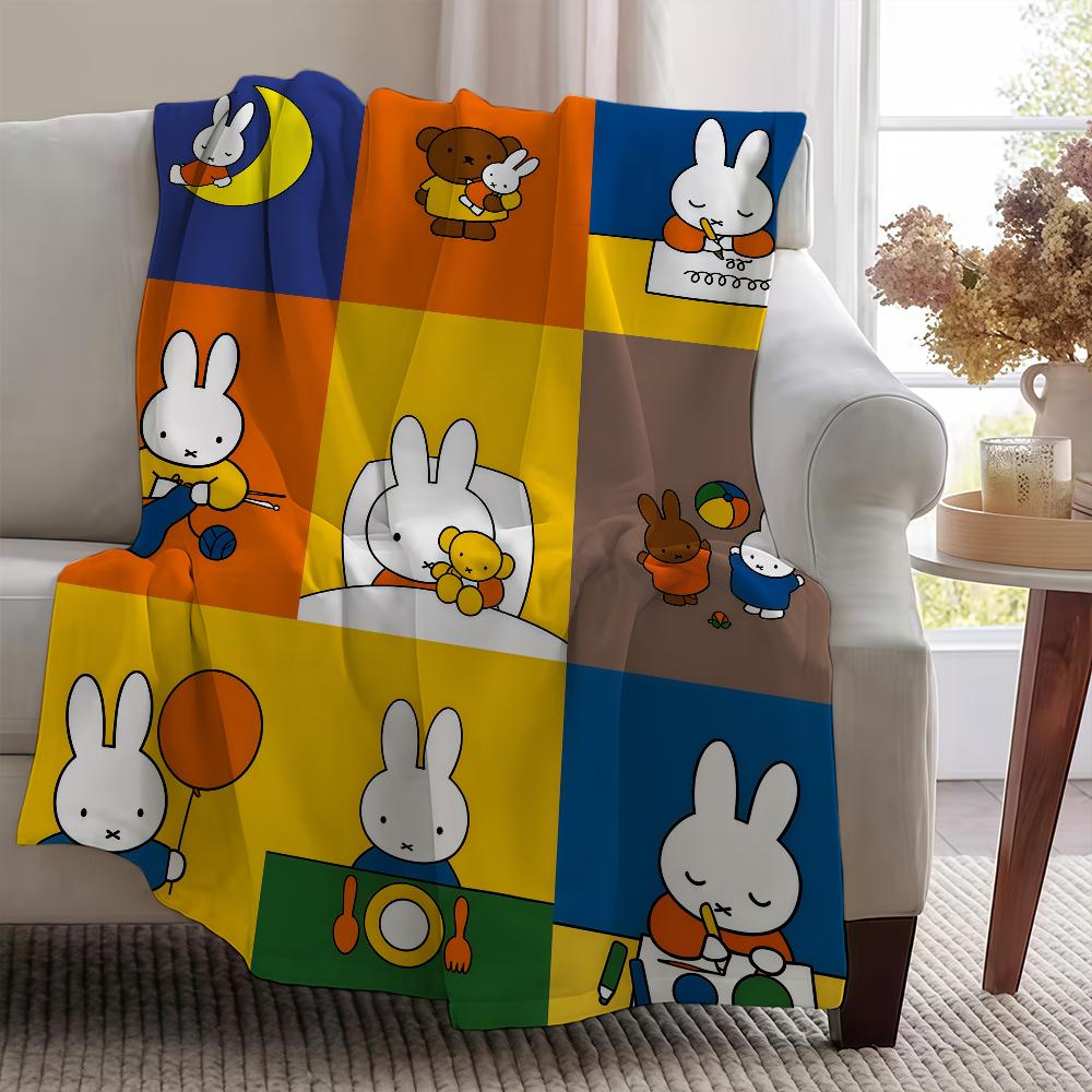 CARTOON M-MiffyS Blanket Throw Super Cosy Plush Living Room Sofa Couch Childish Birthday Gifts