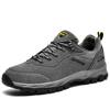 Men Hiking Shoes Suede Leather Outdoor Sports Comfort Breathe Walking Footwear Wear-resistant Rubber Outsole Trekking Sneakers