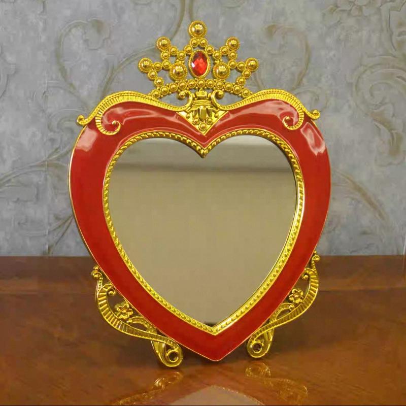 

Вінтажна дзеркало для макіяжу для настільного декору Антикварне дзеркало Вишуканий європейський стиль Косметичне дзеркало Декор для спальні Оптом