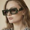 Y2K Square Rivet Sunglasses Women Men Vintage Punk Hip Hop UV400 Luxury Designer Shades