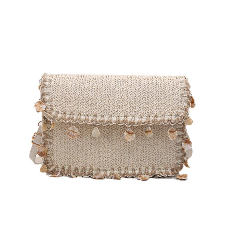 Woven Mini Crossbody Bag For Women Small Trendy Handbag With Inside Pocket For Casual Wear