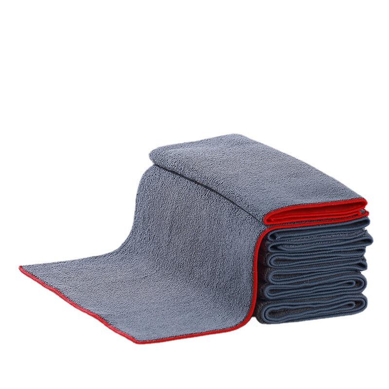 Double-Sided Suede Coral Fleece Car Cleaning Towel - Thick, Absorbent, Large Cloth for Car Washing