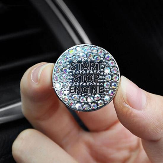 Car Interior Engine Start Stop Button Stickers Protective Cover Accessories Kits