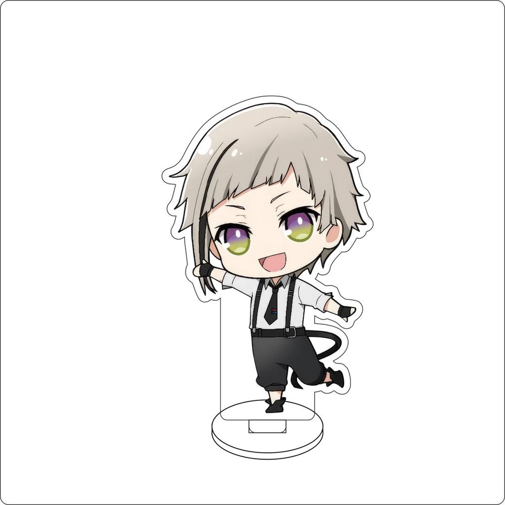 10CM Anime Bungo Stray Dogs Figure Stand Model Nakahara Chuuya/Izumi Kyouka/Edogawa Rampo Cute Desk Decor Standing Sign Gifts