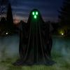 Lawn Ghost Decorations Halloween Light Up Decoration, Lighted Spooky with String Light, Standing Black for Outdoor Garden Yard Porch Decor