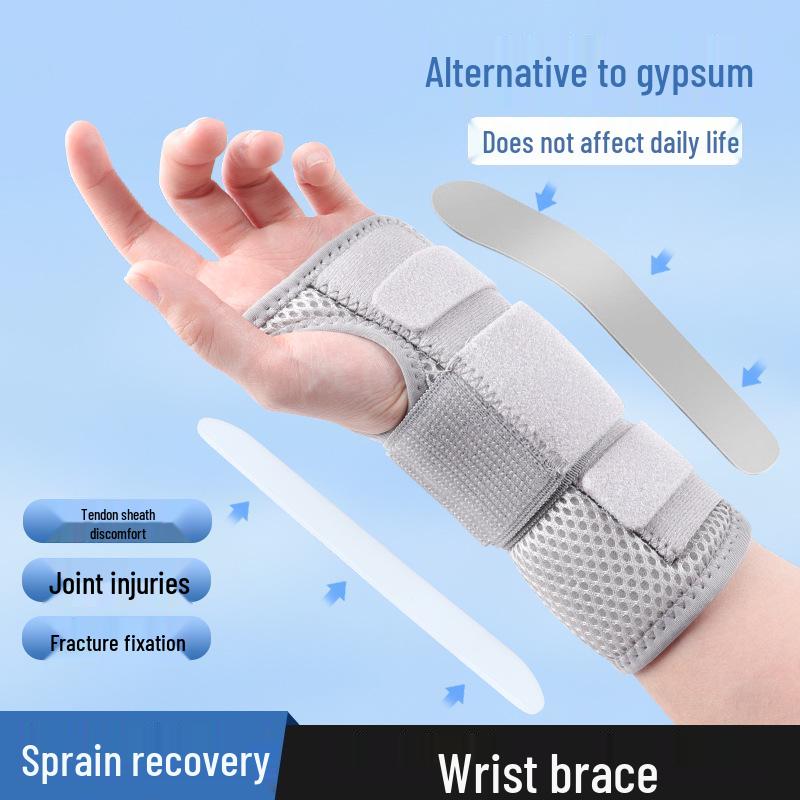 Breathable Steel Plate Wrist Brace for Sprains, Tendonitis, Fractures, and Pain Relief