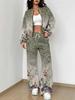 Ethnic Style Printing 1116 New Autumn and Winter New European Beautiful Woman Suit