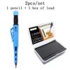 Creative 54mm Long Head Carpenters Mechanical Pencil With 1 Box Lead,2.8mm Deep Hole Woodworking Marking Pencil Drawing Tool