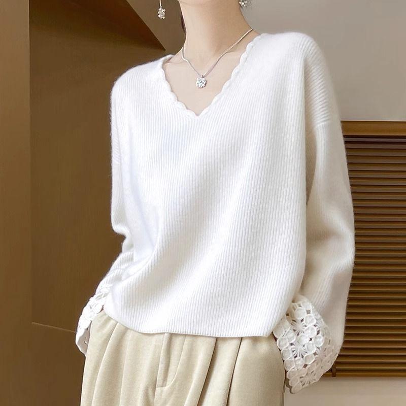 Suéter para Mujer Invierno Engrosado Jersey Cálido Tejido Elástico Manga Larga Oversize Jersey Suéter Tops