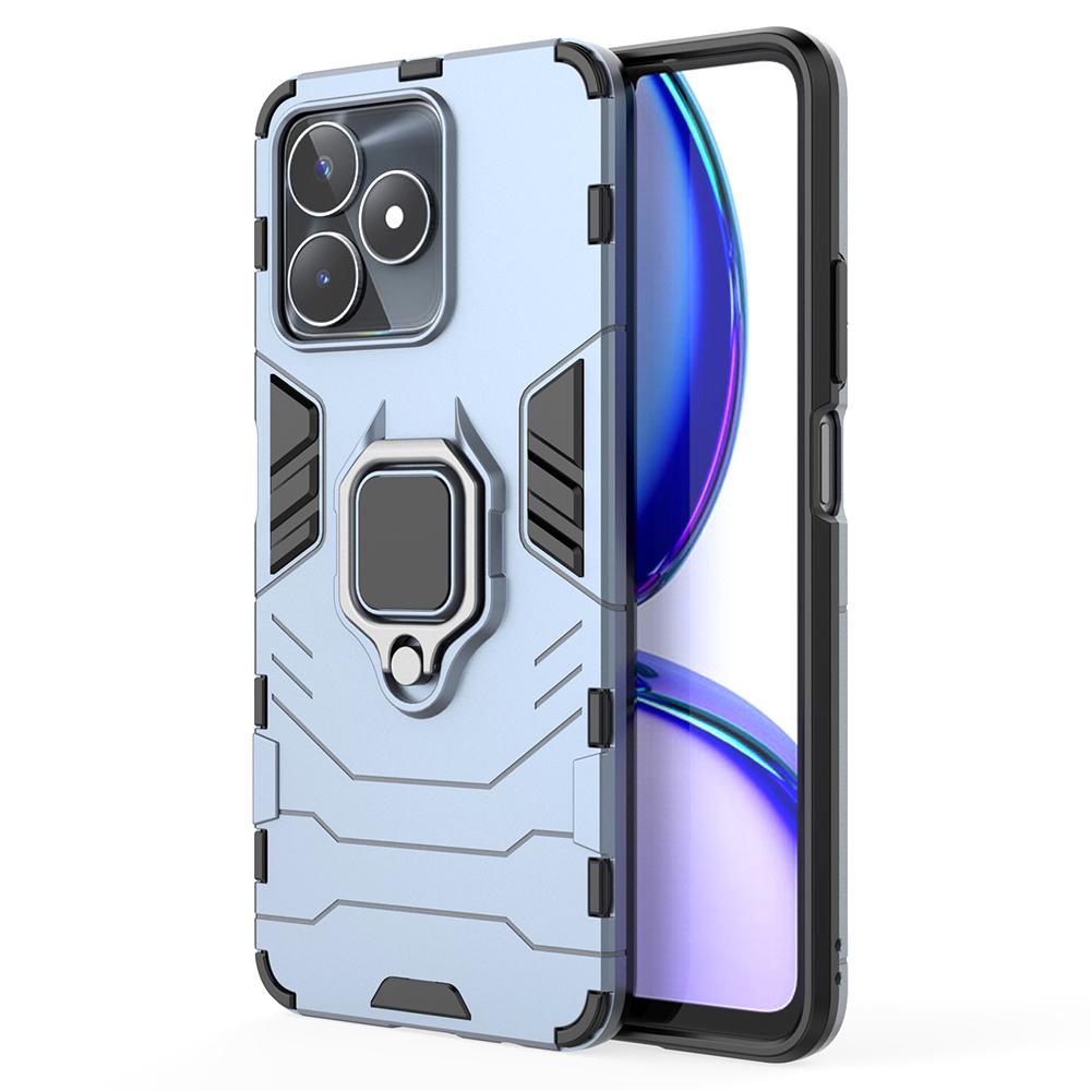 

For Realme C53 (Global)/C53 (India)/C51/Note 50 4G TPU+PC Drop-Proof Cover Ring Holder Kickstand Phone Case Blue