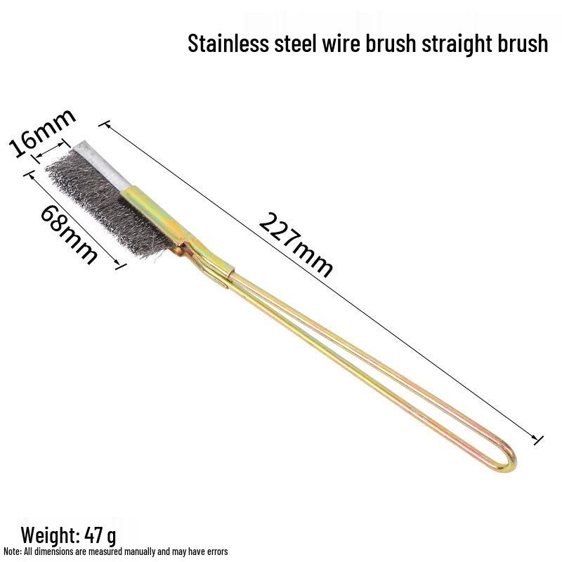 Industrial Stainless Steel & Copper Wire Brush with Handle for Grill Polishing and Rust Removal