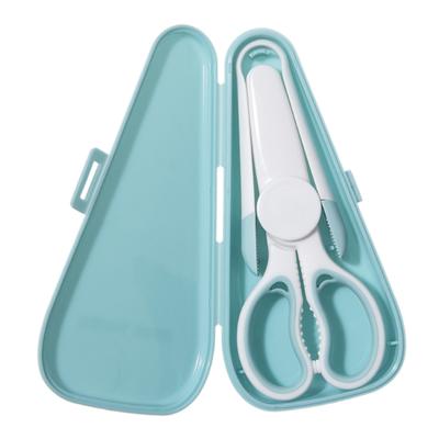 Bebeterra Zange und Schere V2, tragbare Lebensmittelschere, Babynahrung, Keramikschere, Silikonzangen-Set, Mintgrün, beliebte koreanische Elternartikel