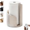Soporte de madera de gran capacidad para toallas de papel, diseño decorativo para encimera, almacenamiento independiente, soporte para rollos de papel, base independiente