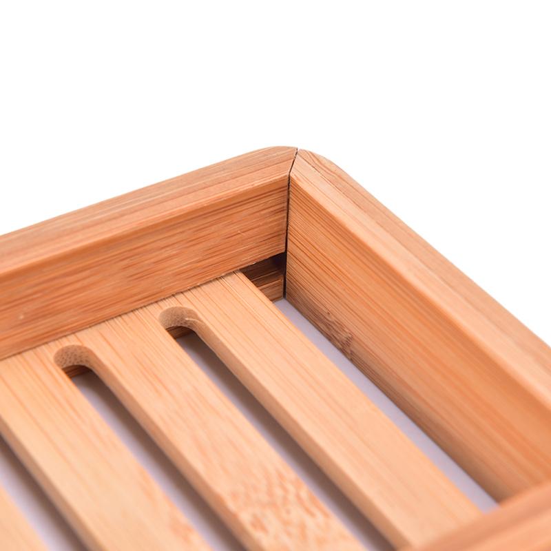 Přírodní dřevěný bambusový držák na podnos na mýdlo Odkládací stojan na mýdlo Přenosný box na mýdlo