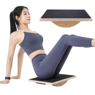 Wooden Rectangle Yoga Balance Board Adults Stability Balance Core Strength Training Physical