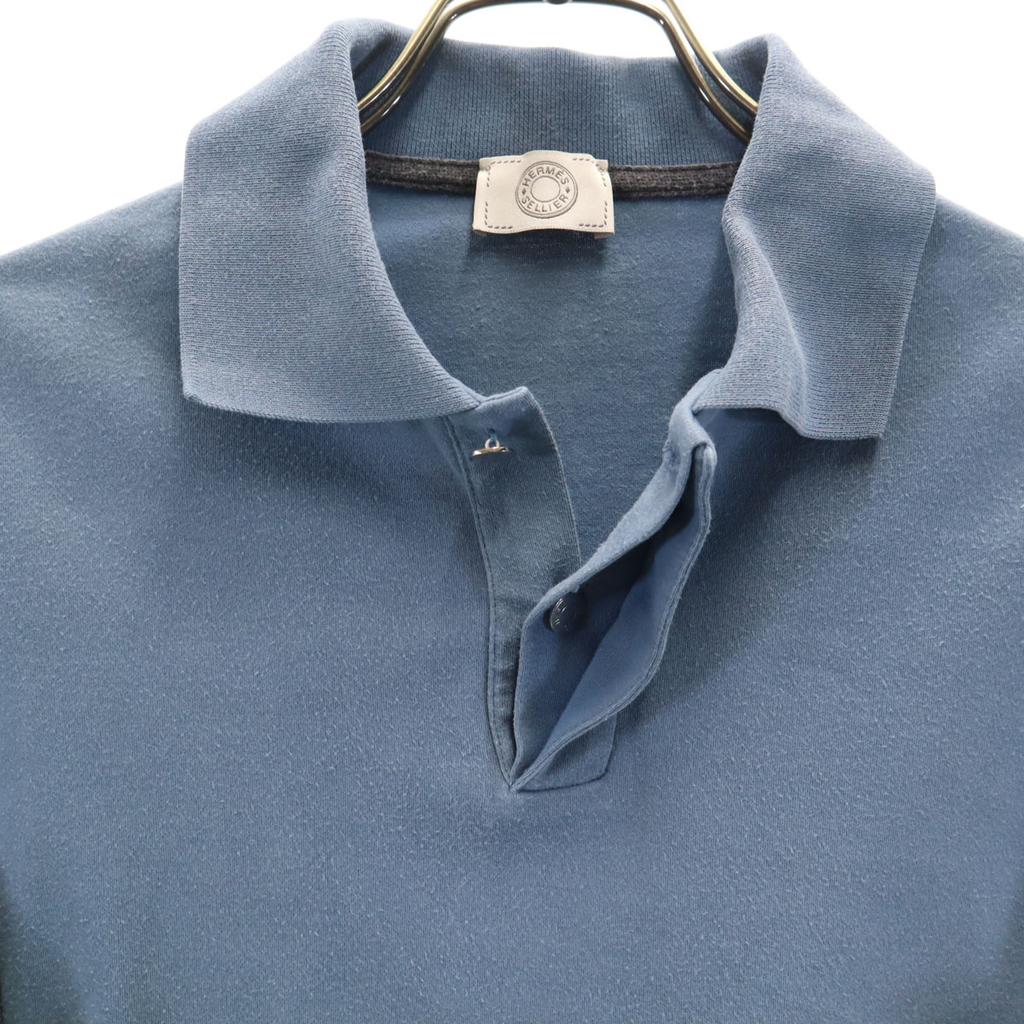 Hermes Made In Italy Short Sleeve Polo Shirt S Charcoal Gray Men's Used