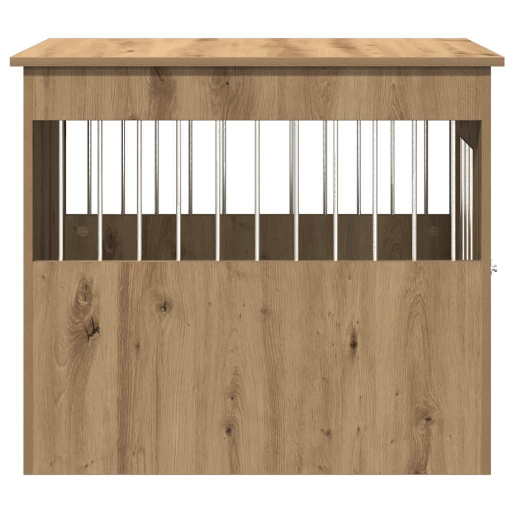 Vidaxl Dog Pen, Artisan Oak, 55X80X68Cm, Wood-Based Material