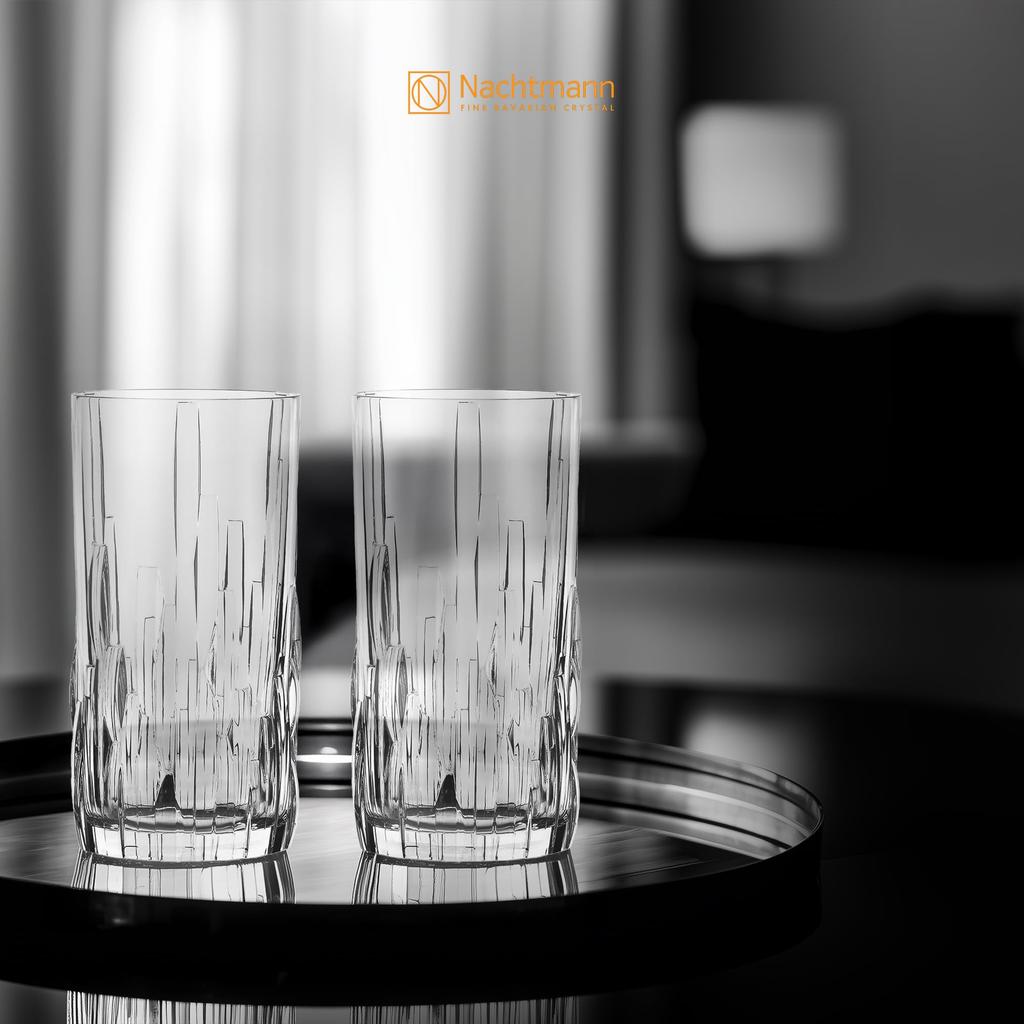 Nachtmann Shufa Long Drink Glasses, Crystal Glass, 15.2cm/360ml, 98064, Pack of 4
