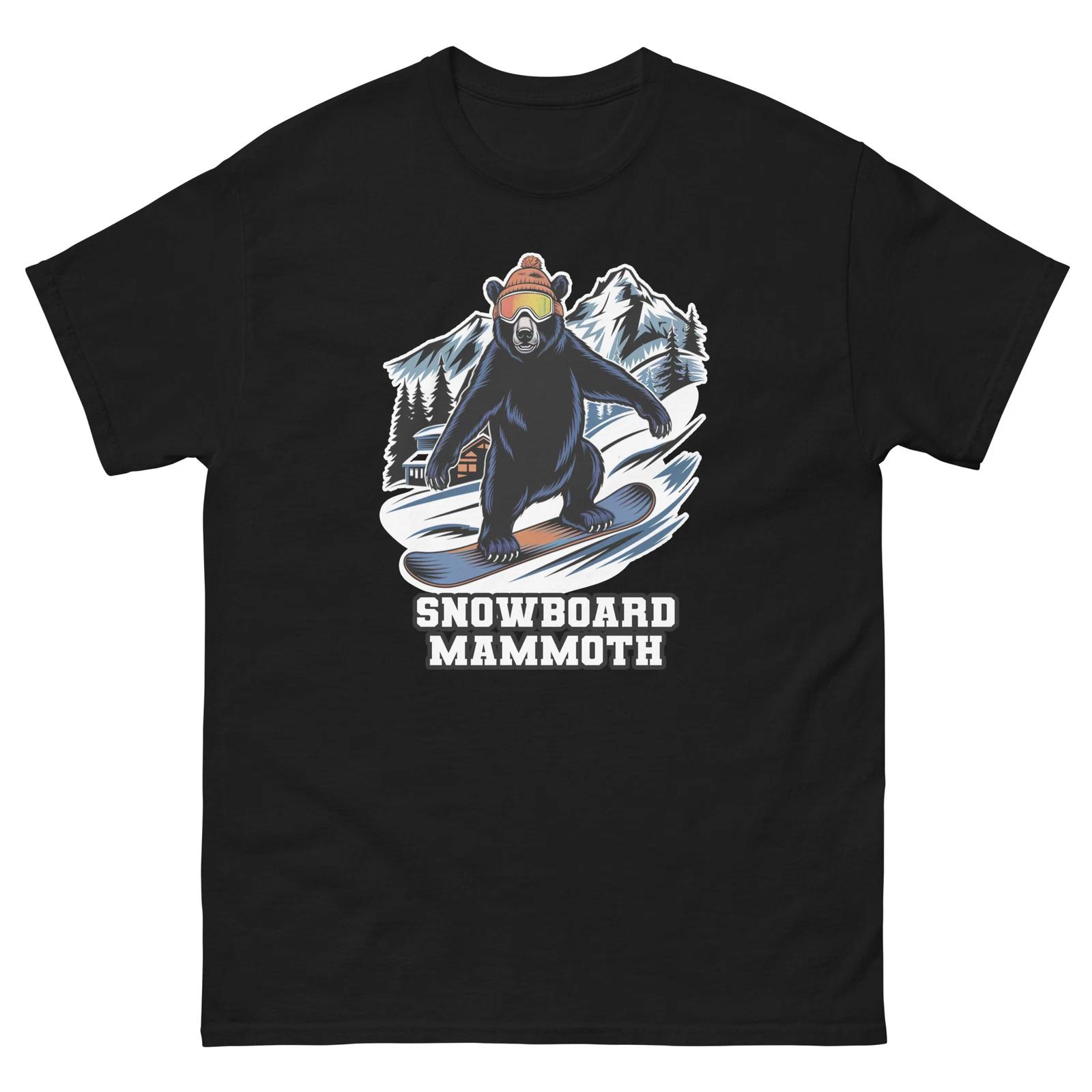 Snowboard Mammoth Bear USA Snowboarding Animal T-Shirt 2XL