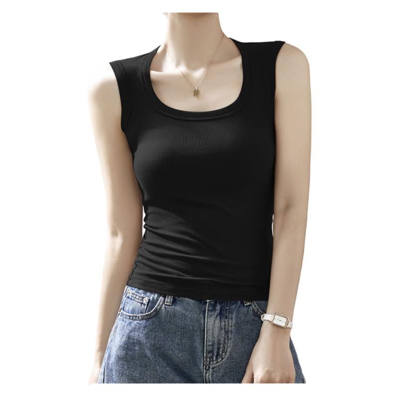BOPRUIEY Women's Sleeveless Tank Top with Chest Pad