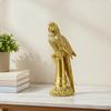 Parrot Figurine FeatherTextured Resin Statue Ornamental Base Decorative Bird Ornament a Style