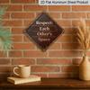 2D Flat - 1pc, Themed Around Respecting Personal Space, Home Gift for Lifestyle Enthusiasts, Vintage Metal Sign, Suitable for Decorating Bedrooms