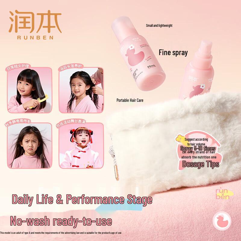 Runben Kids Fluffy Shampoo & Leave-in Hair Spray