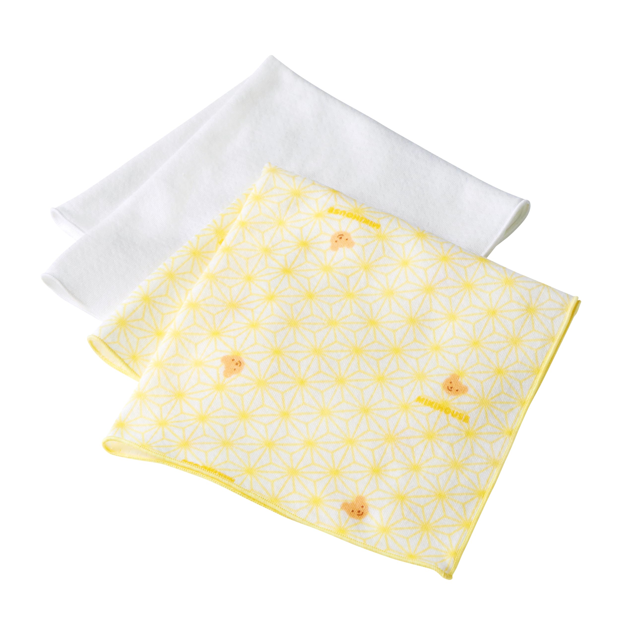 

MIKI HOUSE Gauze Handkerchief Made in Perfect for Bathtime and Baby Suitable for Boys and Baby Baby Shower Yellow Set, 2-Piece Set, 100% Cotton,