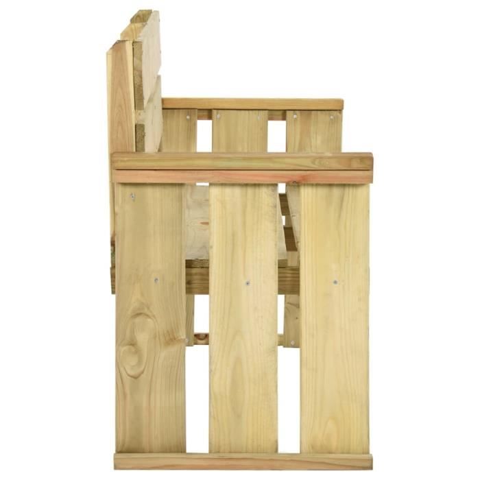 VidaXL Banc de jardin 121 cm Bois de pin imprégné