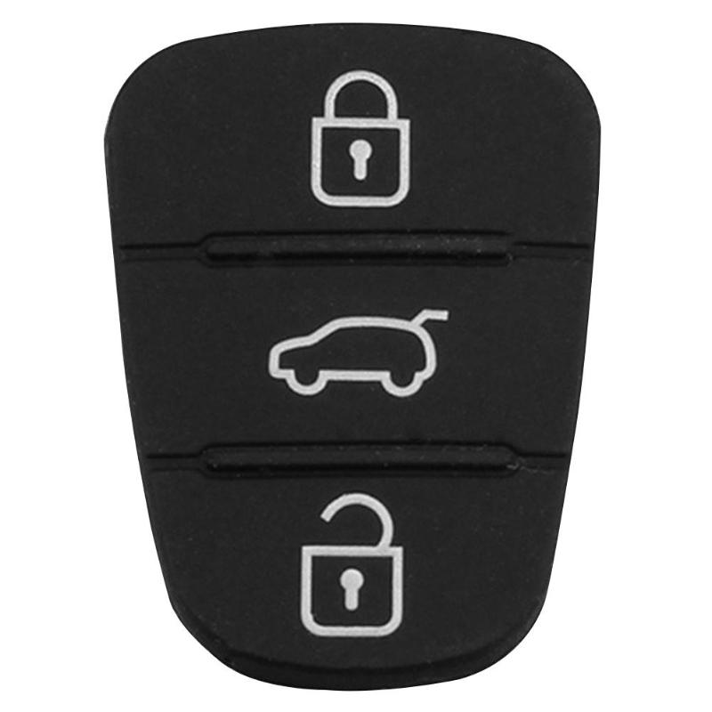 Replacement Silicone Rubber Pad 3 Buttons Key Shell For Hyundai Kia Flip Remote Auto Car Key Fob Case Cover