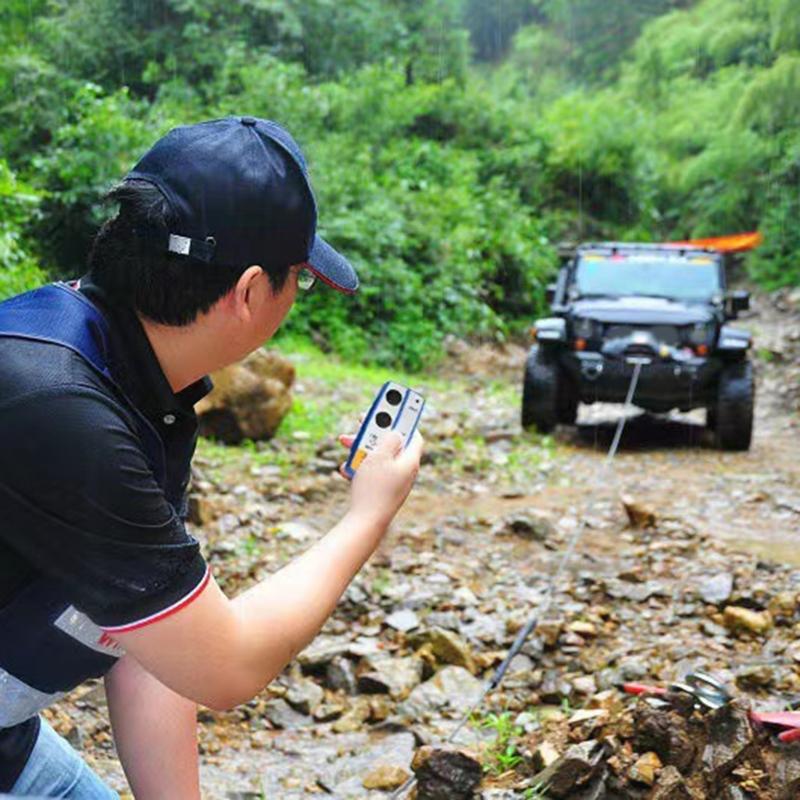 Drahtloses elektrisches digitales Seilwinden-Fernbedienungsset für LKW-Abschleppen im Gelände, 24 V 12 V Schalter-Controller-Hörer, wasserdicht