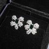 Xiaohongshu Recommends High Jewelry Butterfly Set Imitation Natural Emerald Bow Necklace Ring Stud Earrings