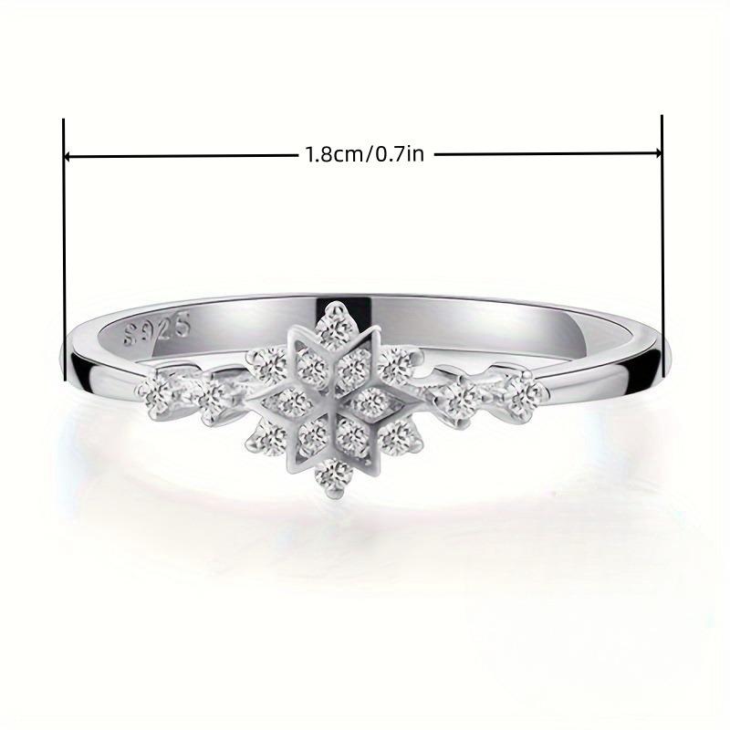 Yun Miao Trendy Hexagonal Star Zircon Snowflake Ring