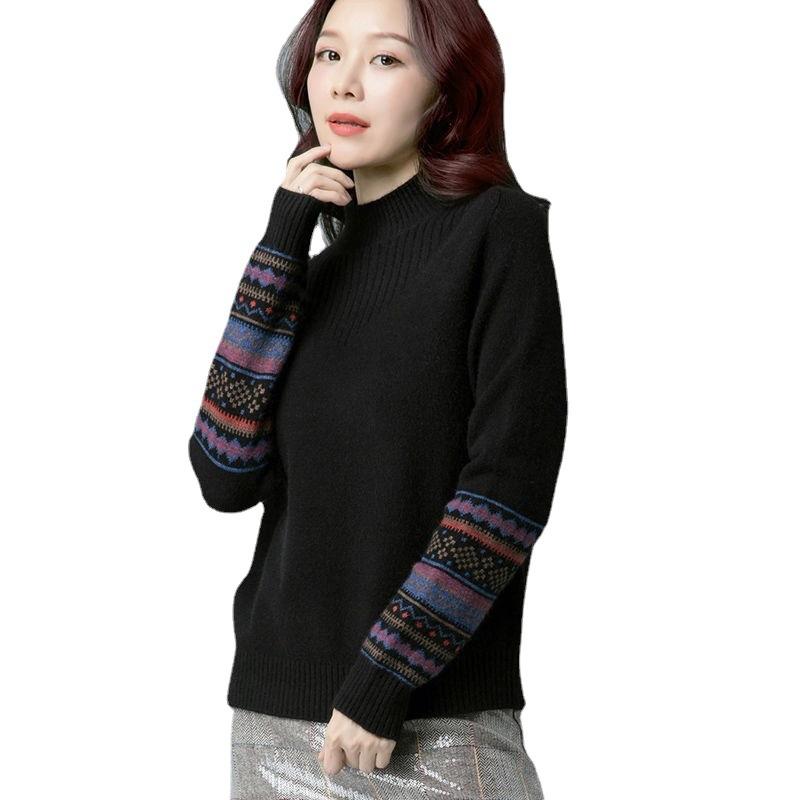 Soft Half Turtleneck Sweater Women Autumn and Winter Bottoming Shirt with Loose Thin Knit Sweater