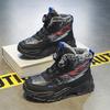 Rotary Buckle Winter Boots For Children Plus Velvet Girl Snow Boots Warm Plush Boot Boys Outdoor Non-slip High Top Sneakers Kids