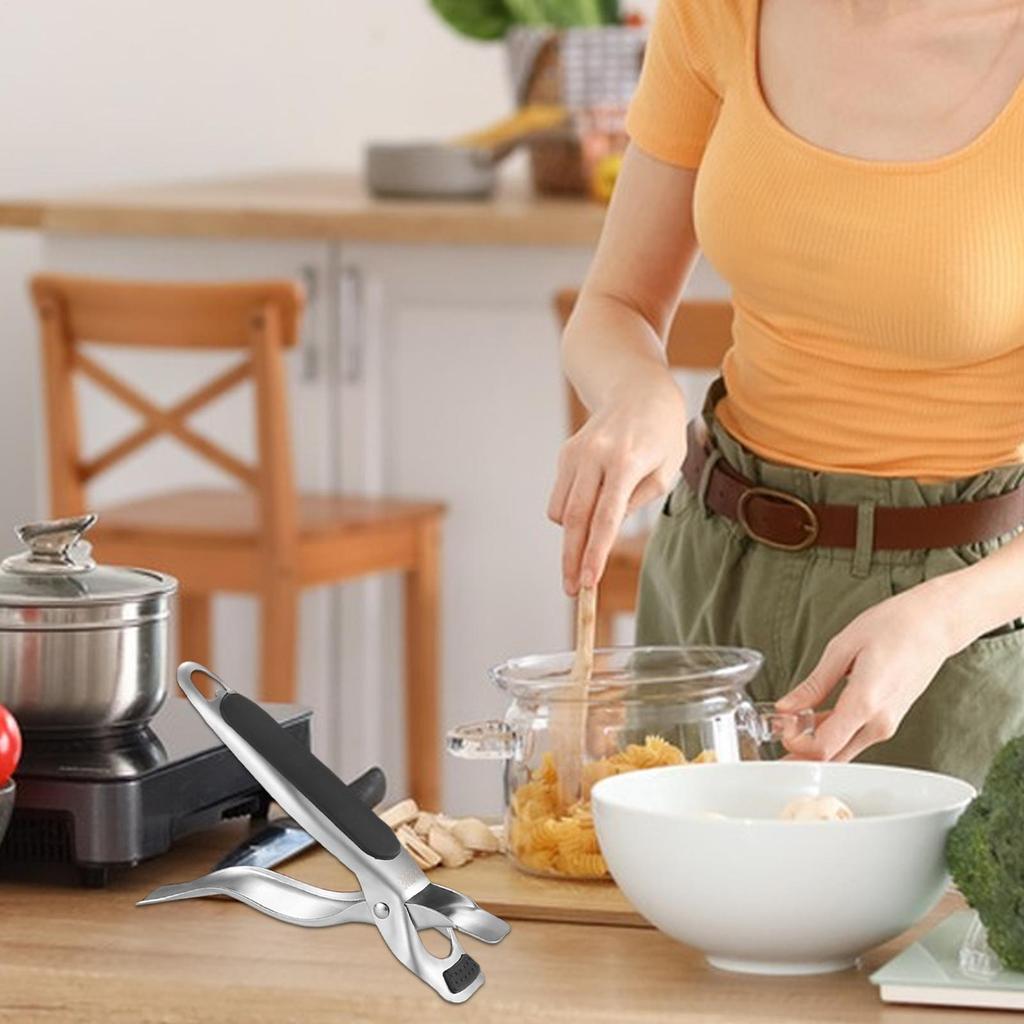 Anti Scald Bowl Holder Clip Stainless Steel Kitchen Gadget Hot Dish Gripper Tongs For Plates Baking Tray Cooking Pot Grilling