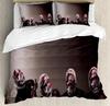 Scary Horror Movie Duvet Cover Set Dark Terror Killer Bloody Bedding Set Horrible Halloween Quilt Cover Single/Double/King Size