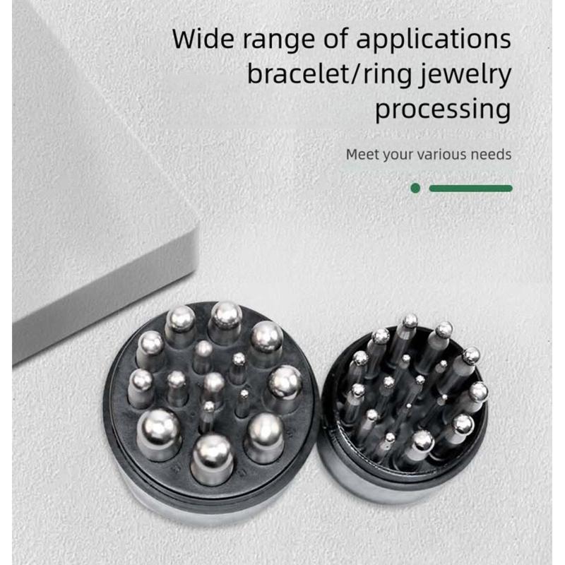 Portable Steel Punch Tool Set 15/17Pcs Jewelry Making Accessories With Storage Box