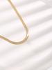Schlangenkette Goldplattierter Edelstahl Flaches Halskette 3mm Mode Choker Hip Hop Fischgrät Für Männer Frauen Geschenk Schmuck
