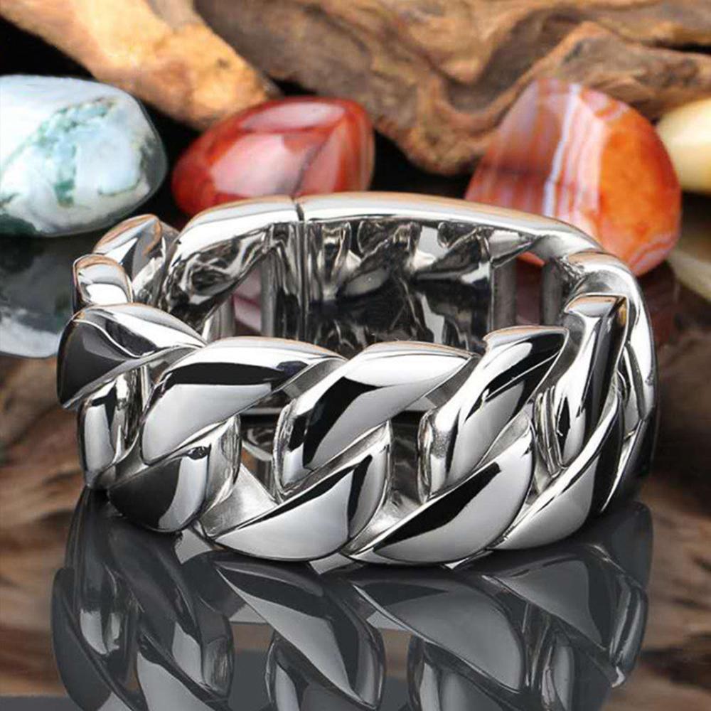 Inel de deget cu design simplu și elegant cu lanț pentru femei/bărbați Stil hiphop rock Inele cu zale de bună calitate Bijuterii la modă Mărimea 7-12