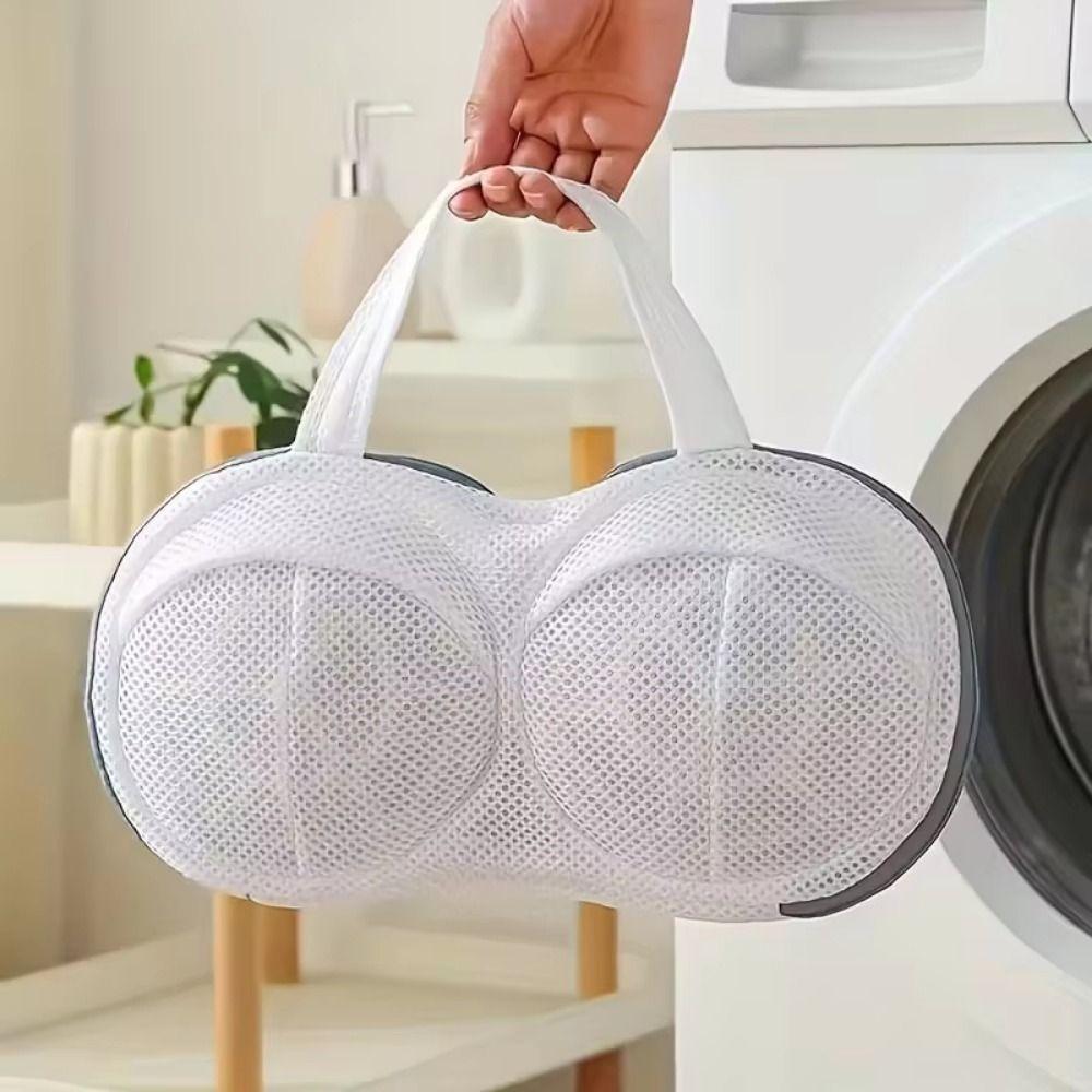 Zippered Closure Bra Laundry Bag Polyester Underwear Washing Bag Bra Mesh Bag  Underwear Cleaning