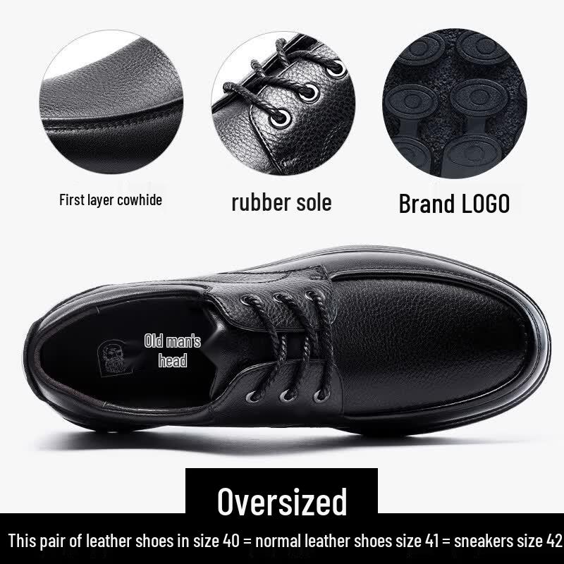 LAORENTOU Men s Leather Oxford Business Casual Shoes 41