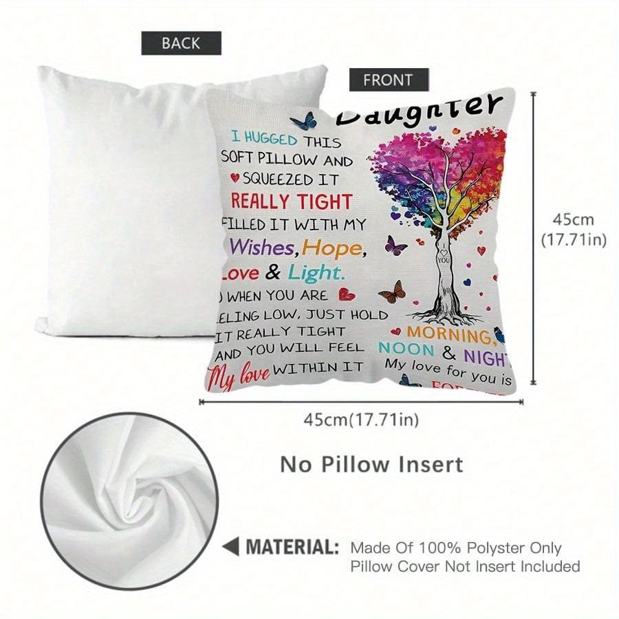 1 Pillowcase Gift, Mother And Daughter Gift, Mother'S Day-Machine Washable, Contemporary Style All Season Comfortable Pillow