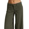 Damen Hosen Einfarbig Weites Bein Sommer Vintage Gerade Hose Streetwear