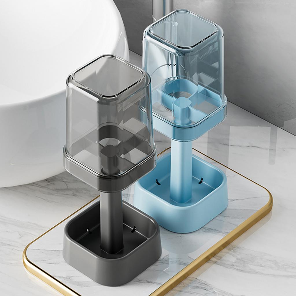 Suport pentru periuță de dinți Yousheng cu ceașcă, rezistentă la praf, înălțime reglabilă, 3 sloturi, suport pentru pastă de dinți electrică, organizator multifuncțional
