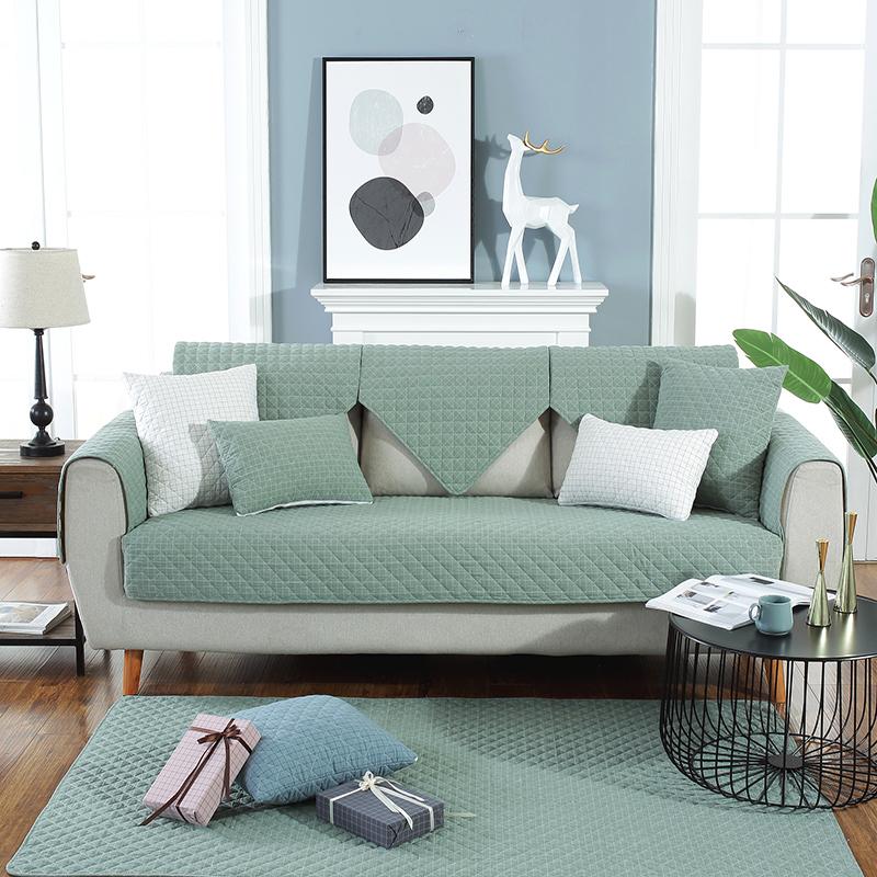 1PC Plaid Cotton Sofa Cover European Style Soft Slip Resistant Slipcover Seat Couch Cover Sofa Towel For Living Room Decortion