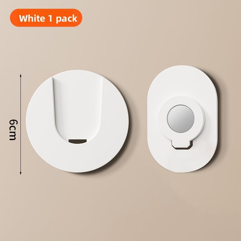 

Настенное хранилище для роутера с магнитным отверстием для крепления, без отверстий, с системой розеток и крючков белый