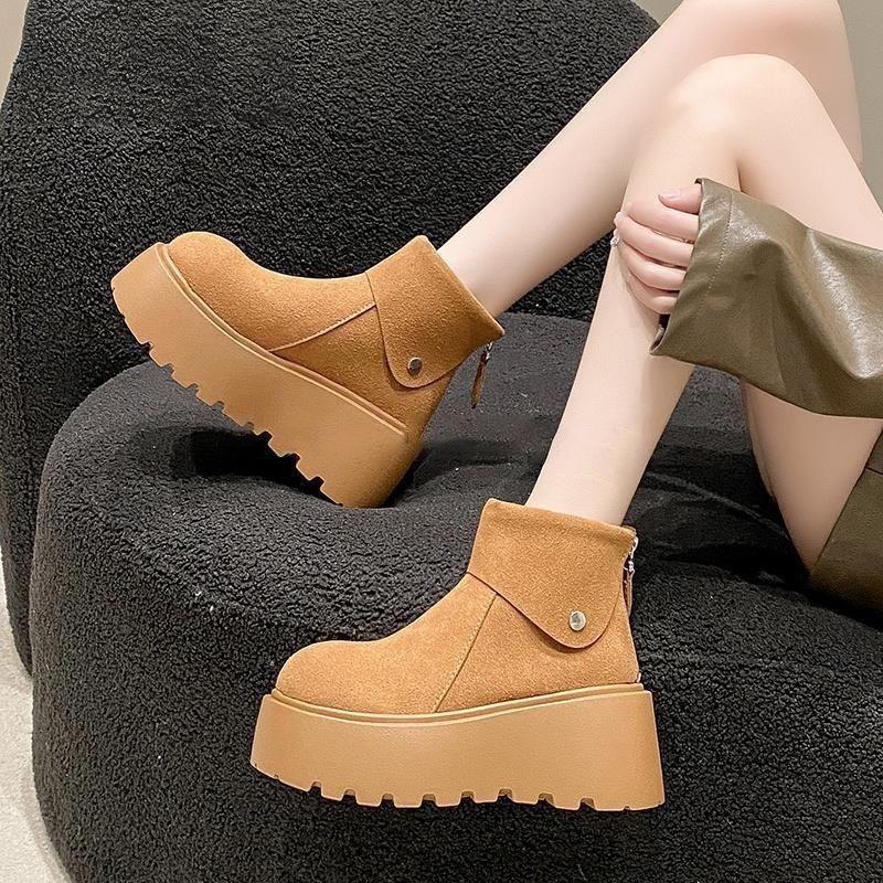 Foreign Air Increases Temperament Thick-soled Short Boots Season Retro Muffin Martin Boots Women