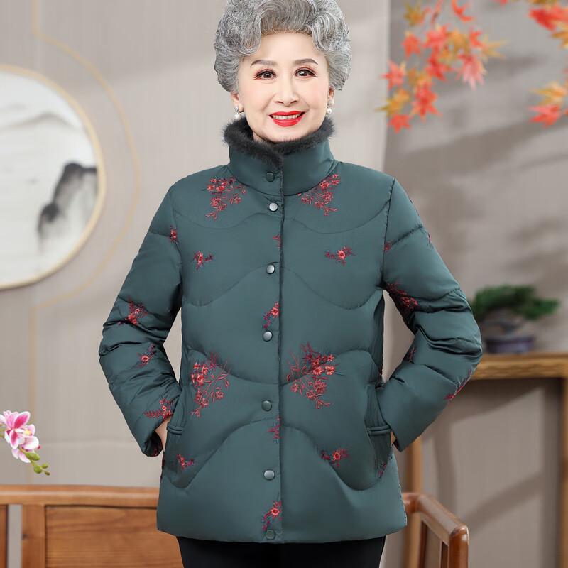 Warm Winter Women's Embroidered Stand Collar Down Jacket
